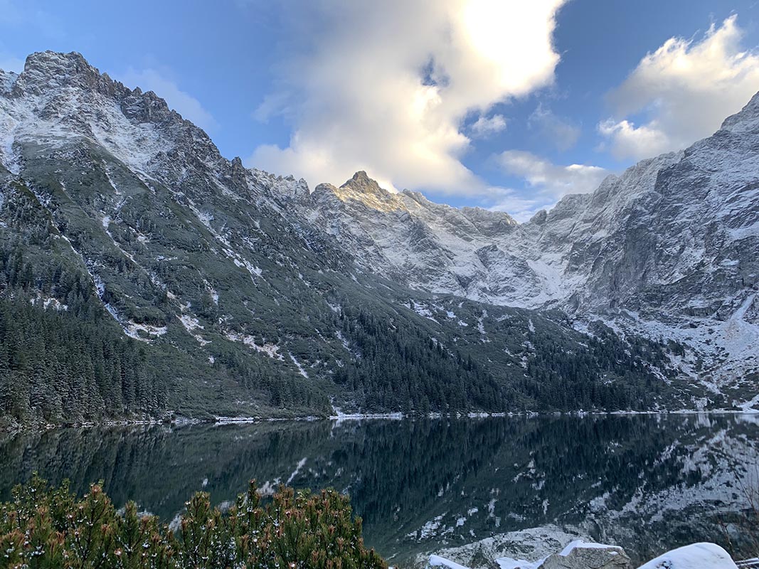 Polské Tatry - Výhled na Mořské Oko a vrchol Rysy
